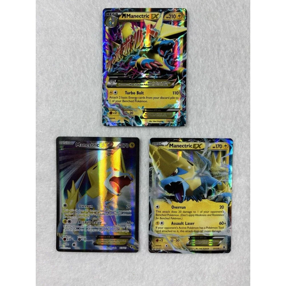 Pokemon EX Card Lot M Manectric EX Full Art Manectric EX XY Phantom Forces 3